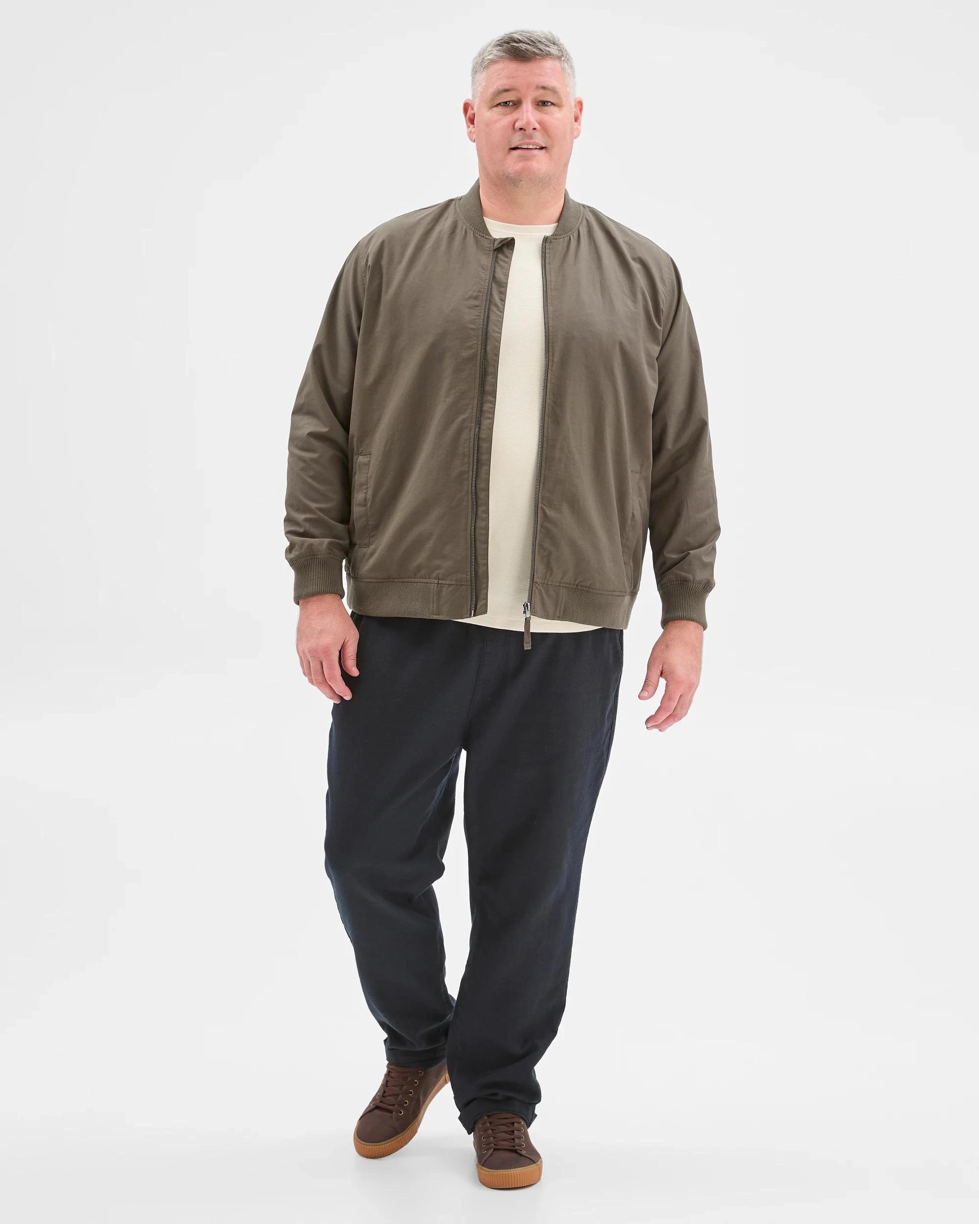 2 Target Man Plus Plus Size Australian Cotton Blend Bomber Jacket DARK OLIVE, 2 of 6