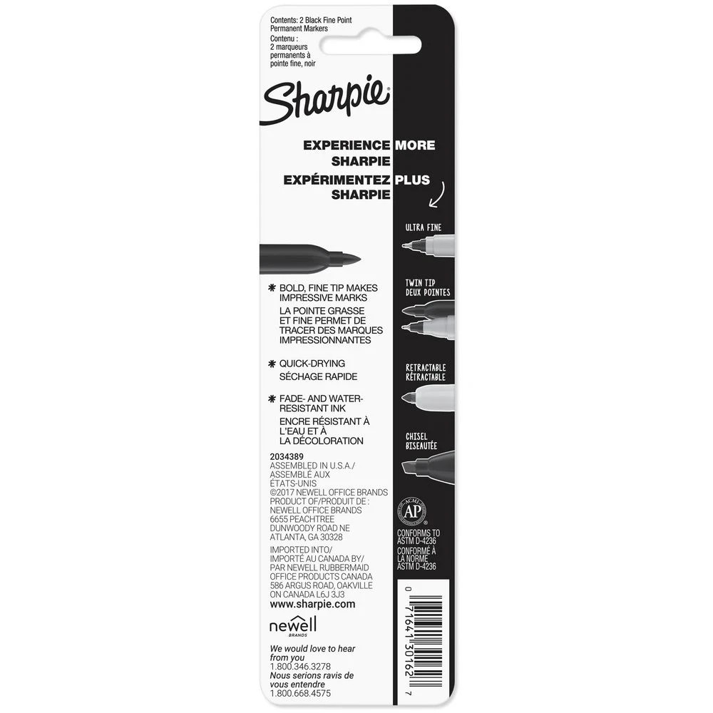7 Sharpie Fine Permanent Markers Black 2 Pack, 7 of 8