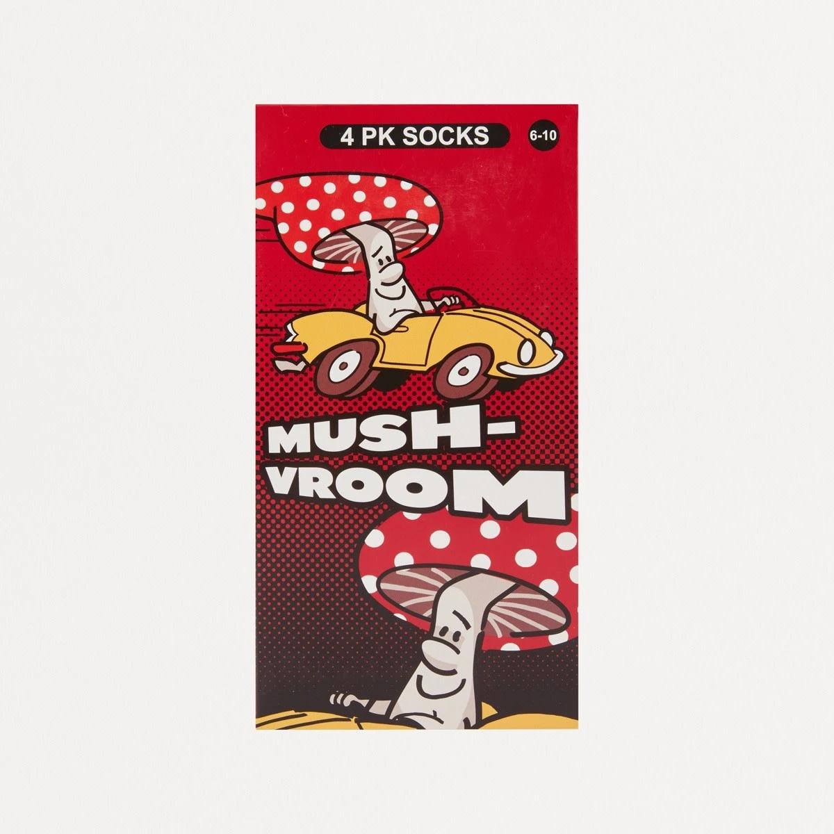 3 4 Pack Novelty Socks MUSHROOMS, 3 of 3
