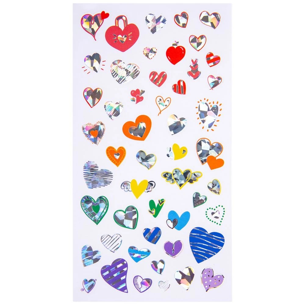2 Learning Can Be Fun Sweethearts Holographic Stickers, 2 of 3