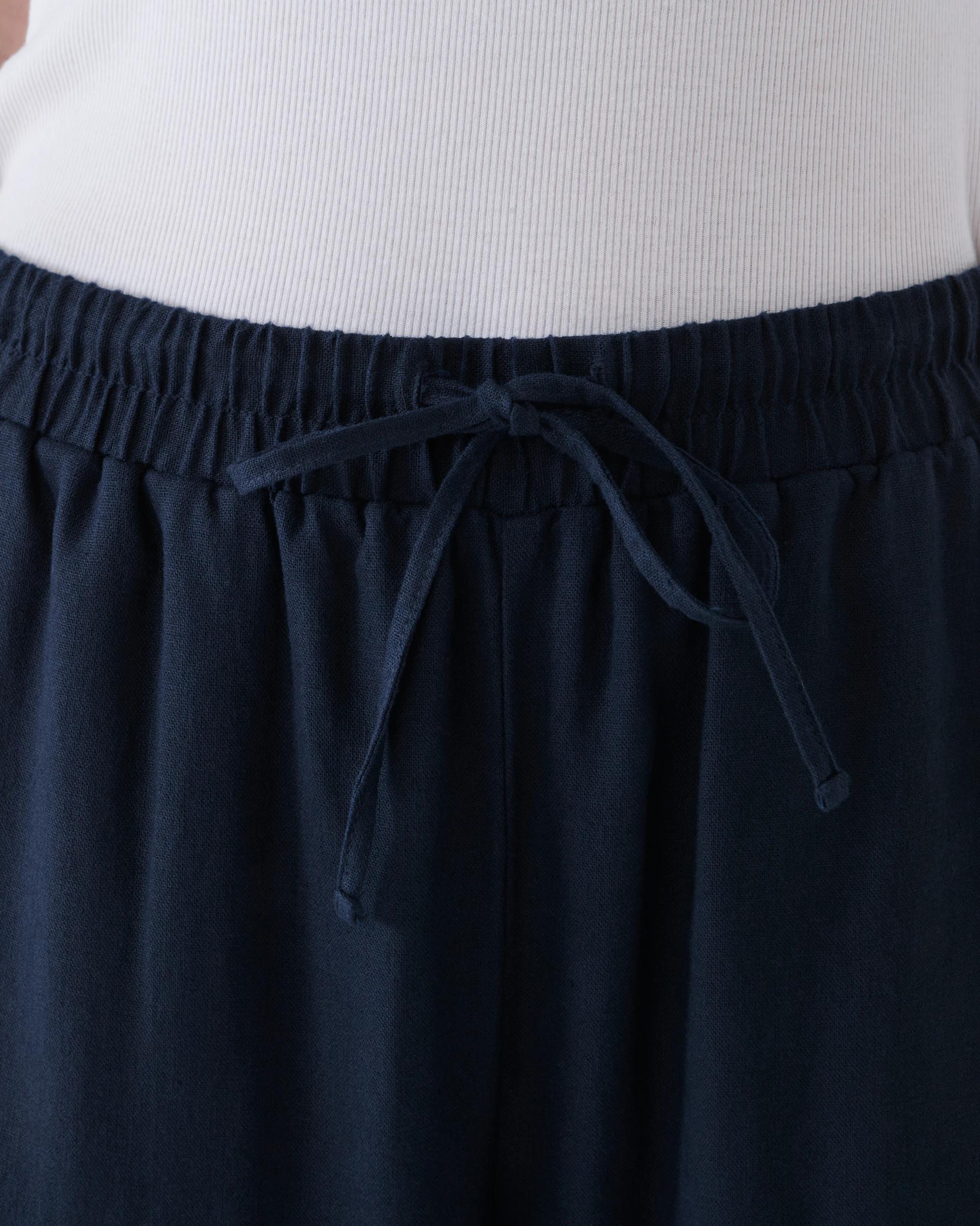 4 Linen Blend Straight Leg Pants Night Nvy, 4 of 6