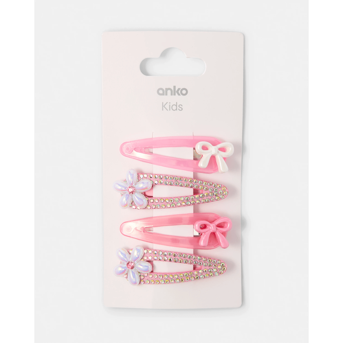 3 4 Pack Pink Bow Hair Clips, 3 of 3