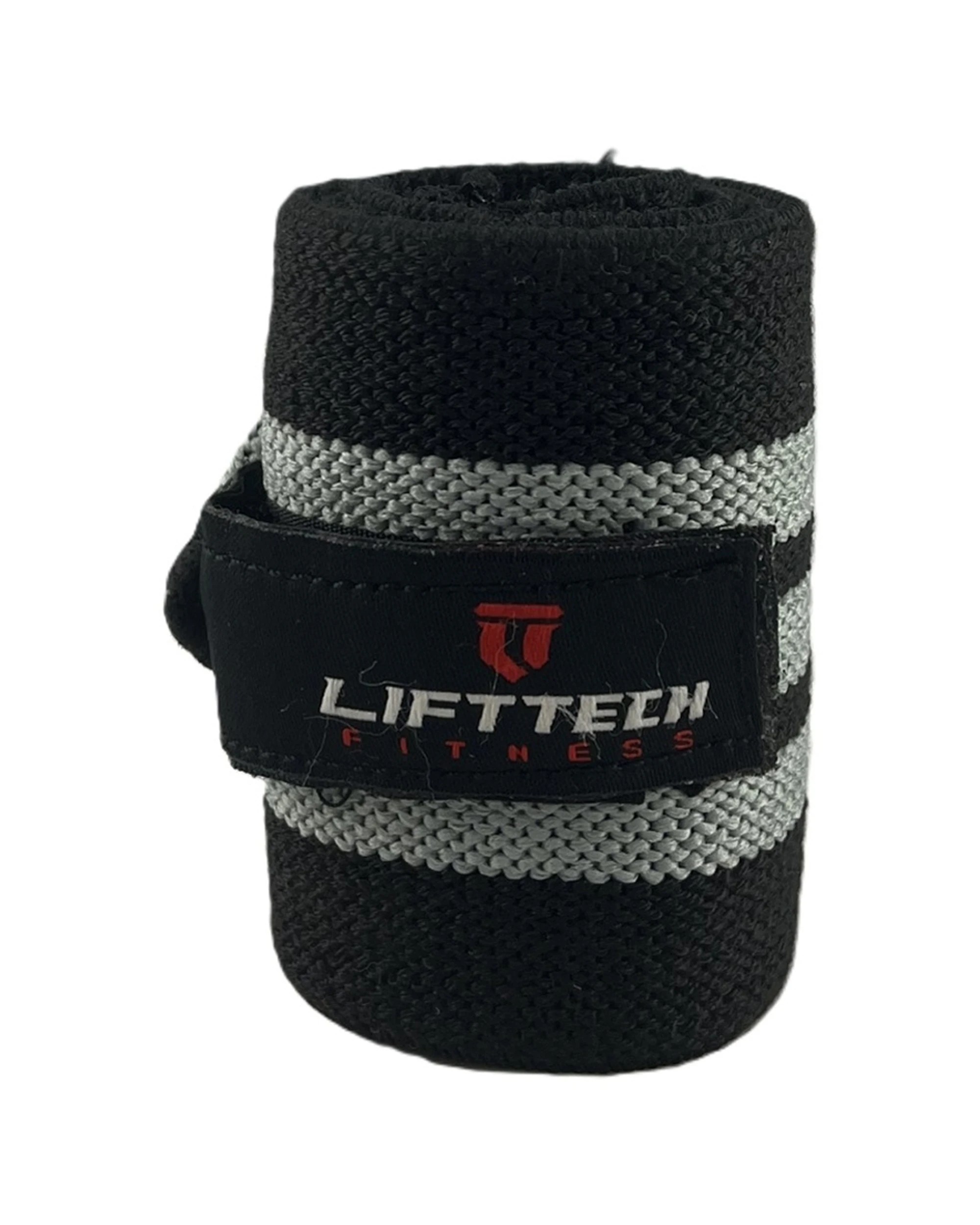 3 Lift-Tech Fitness 2pc Pro Thumb Loop Wrist Support Adjustable Wrap 20 Inch Stripes - Black, 3 of 3