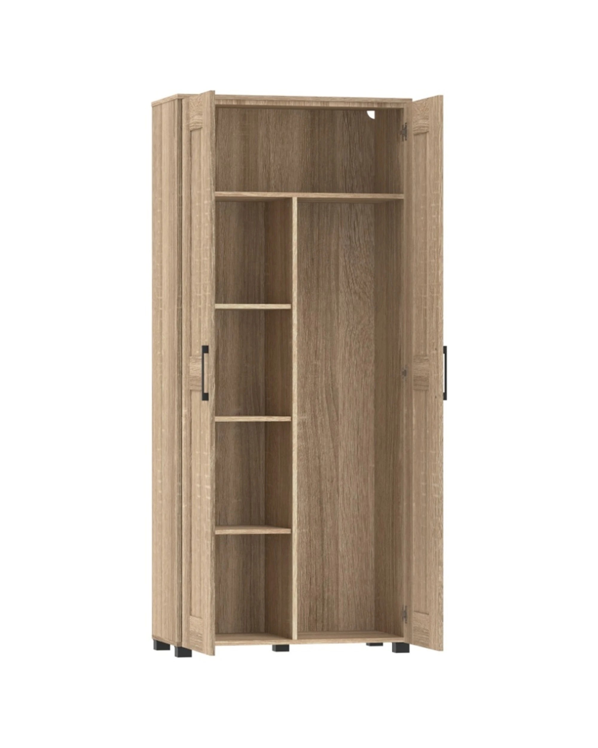 5 Alpine Bay Montreal Broom Cupboard 2 Door Storage Unit Light Sonoma Oak - Brown, 5 of 8