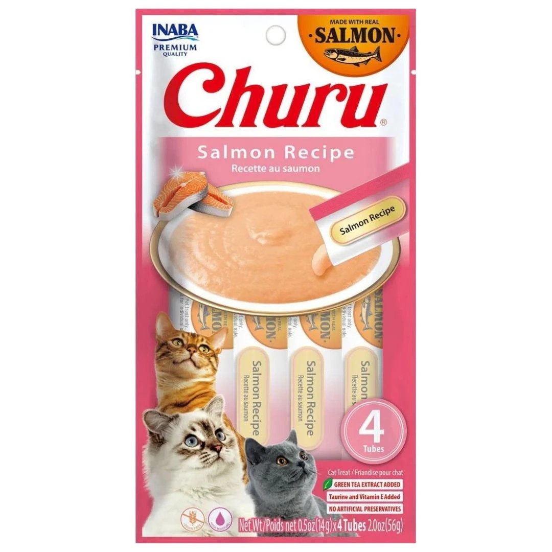 1 Inaba Cat Churu Puree Salmon Tuna 56g 6pk, 1 of 2