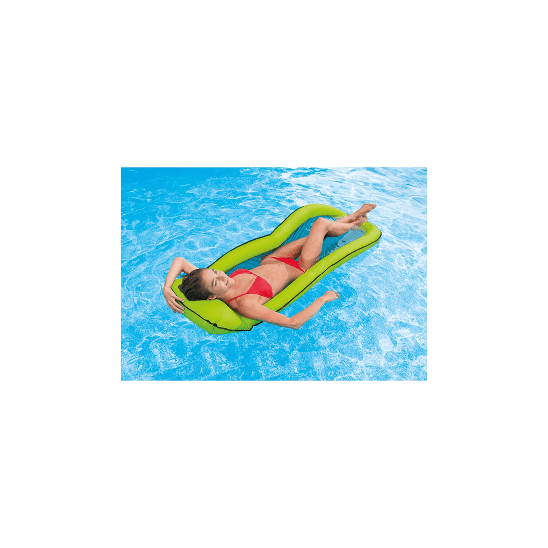 3 Intex 1.7m Mesh Lounge Kids Inflatable Pool Float Assorted Colours 14y Plus - Blue, 3 of 3