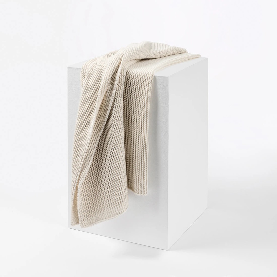 1 Chunky Knit Throw - Ivory, 1 of 7