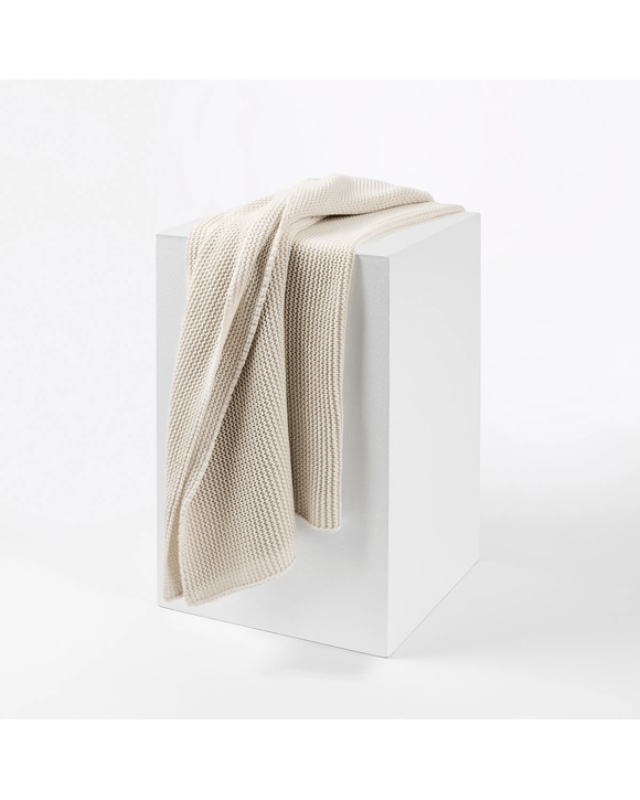 Chunky Knit Throw - Ivory