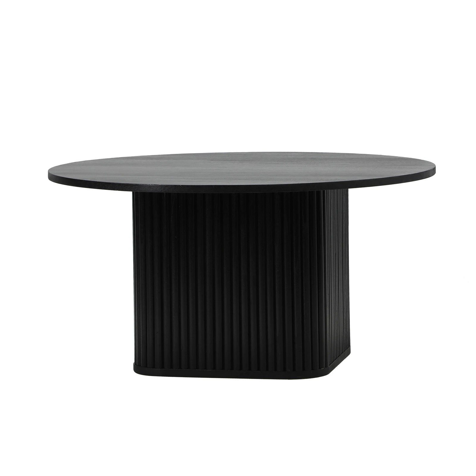 7 Oikiture Coffee Table Side End Tables Sofa Desk Round Wooden
 - Black, 7 of 10