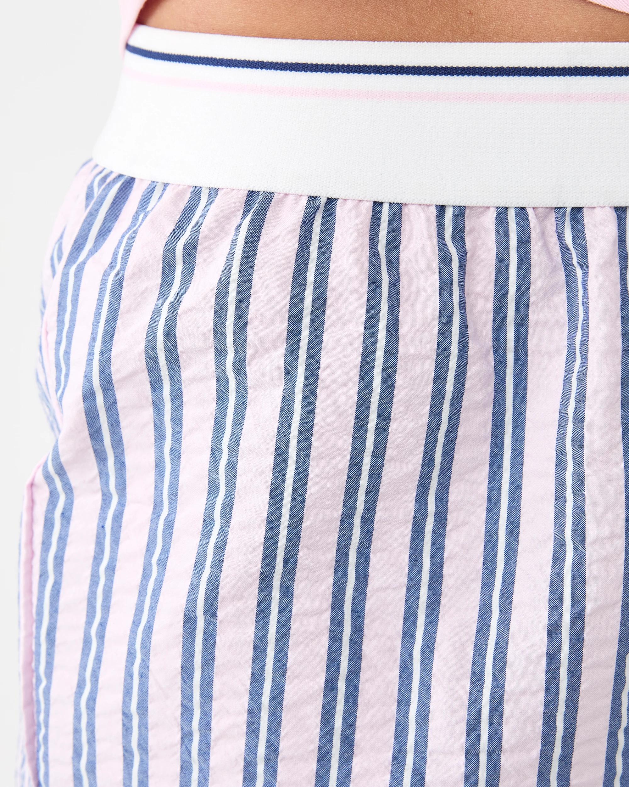 6 Elastic Waist Woven Shorts Blu Pk Stp, 6 of 6