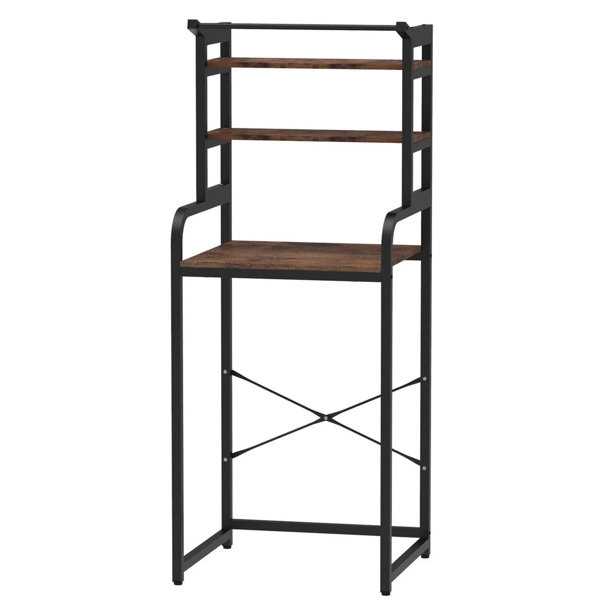 1 LUXSUITE 3 Tier Laundry Shelf Rack Storage Shelves Over the Toilet Washing Machine Washer Dryer Bathroom Organiser, 1 of 5