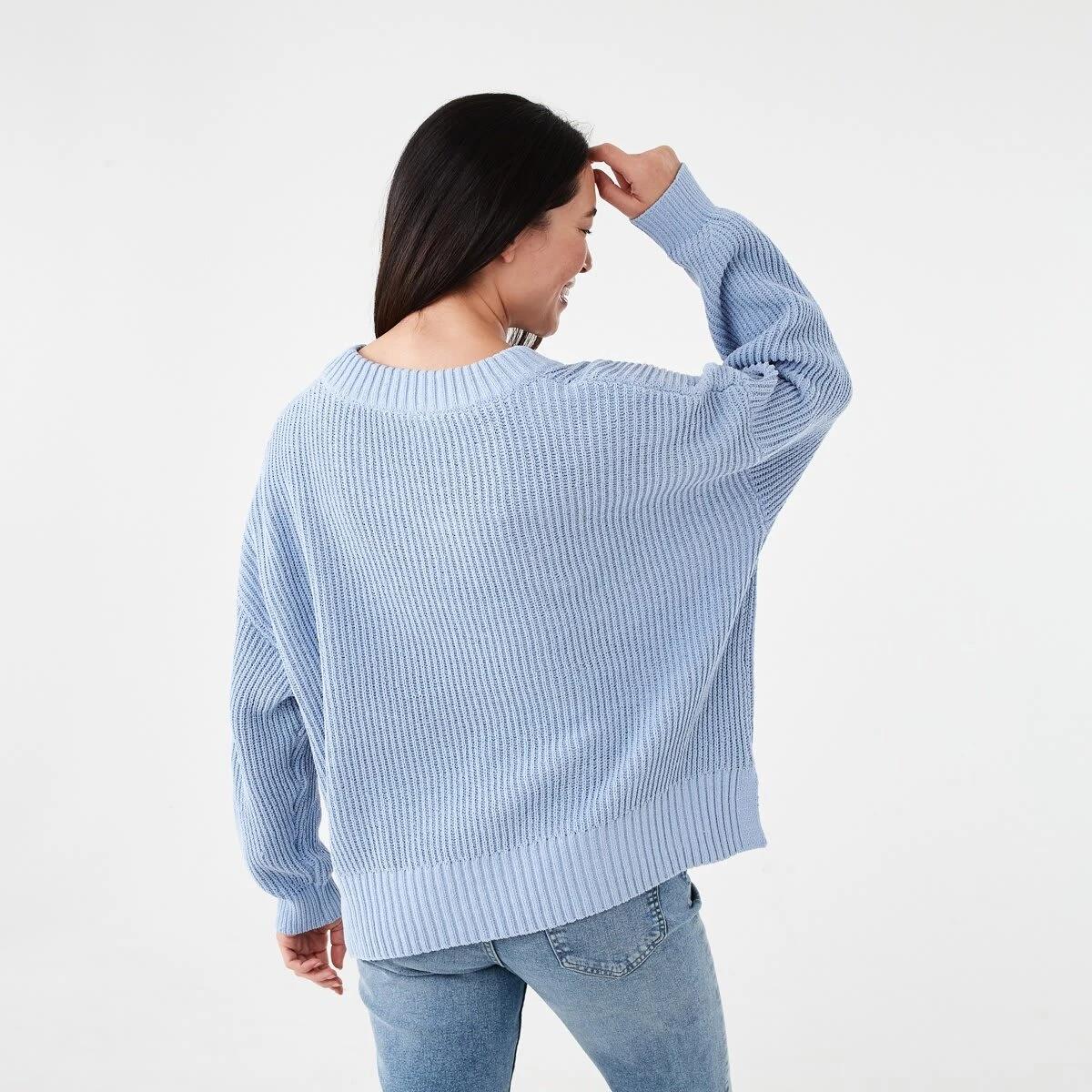 3 Chenille V-Neck Jumper HERON, 3 of 5