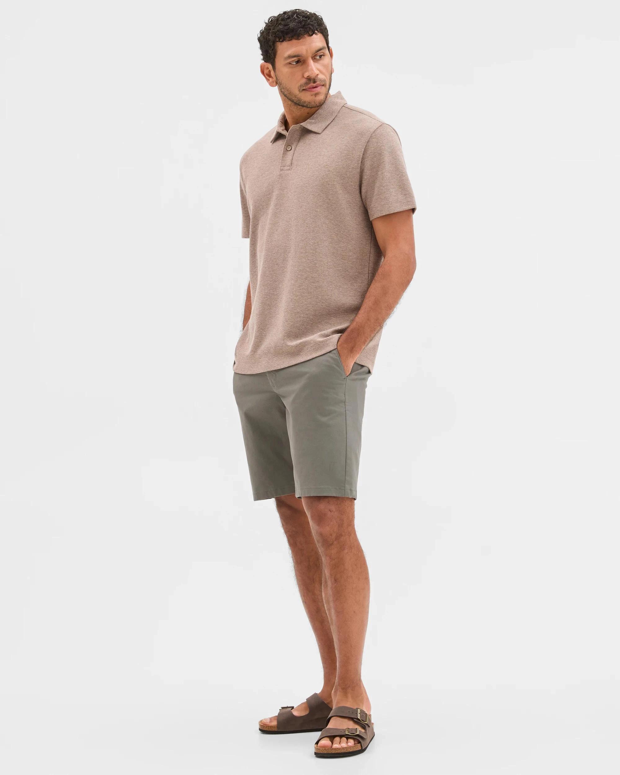 3 Target Australian Cotton Textured Fashion Polo Top SEPIA, 3 of 4