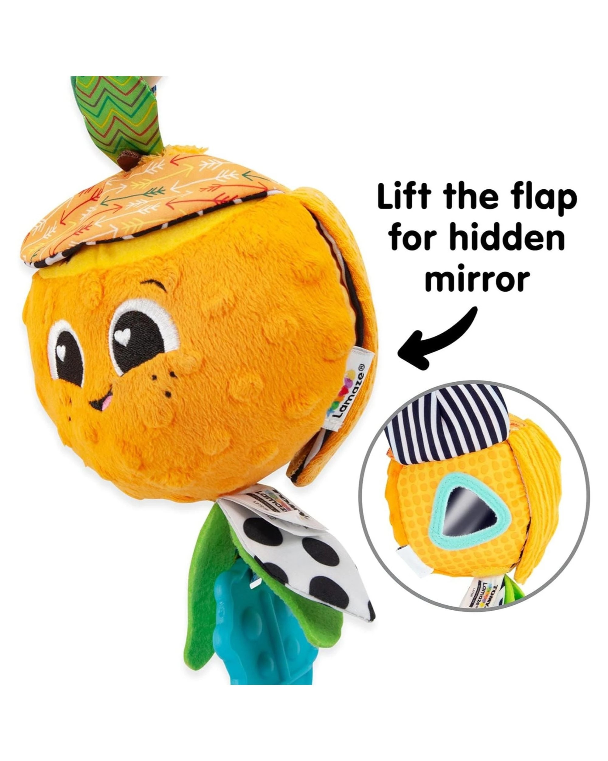 8 Lamaze Clip and Go Olive the Orange Plush - Orange, 8 of 9