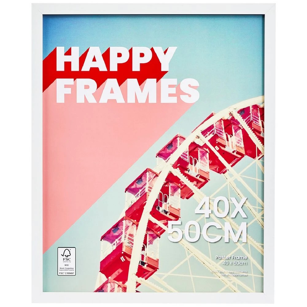 1 Happy Frames 40 x 50CM Poster Frame White, 1 of 4