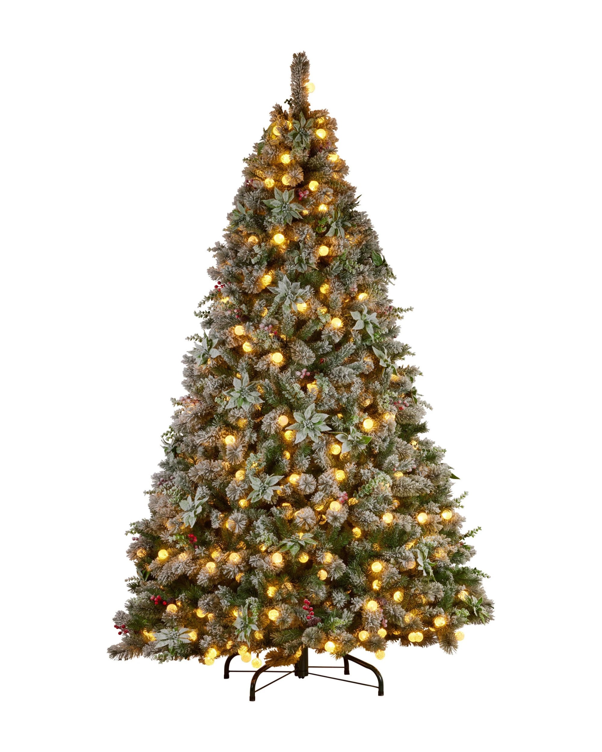 2 Christabelle Snowy Crown Pine 3.7m Multicolour Pre-Lit Christmas Tree with 5340 Tips - Multi, 2 of 8