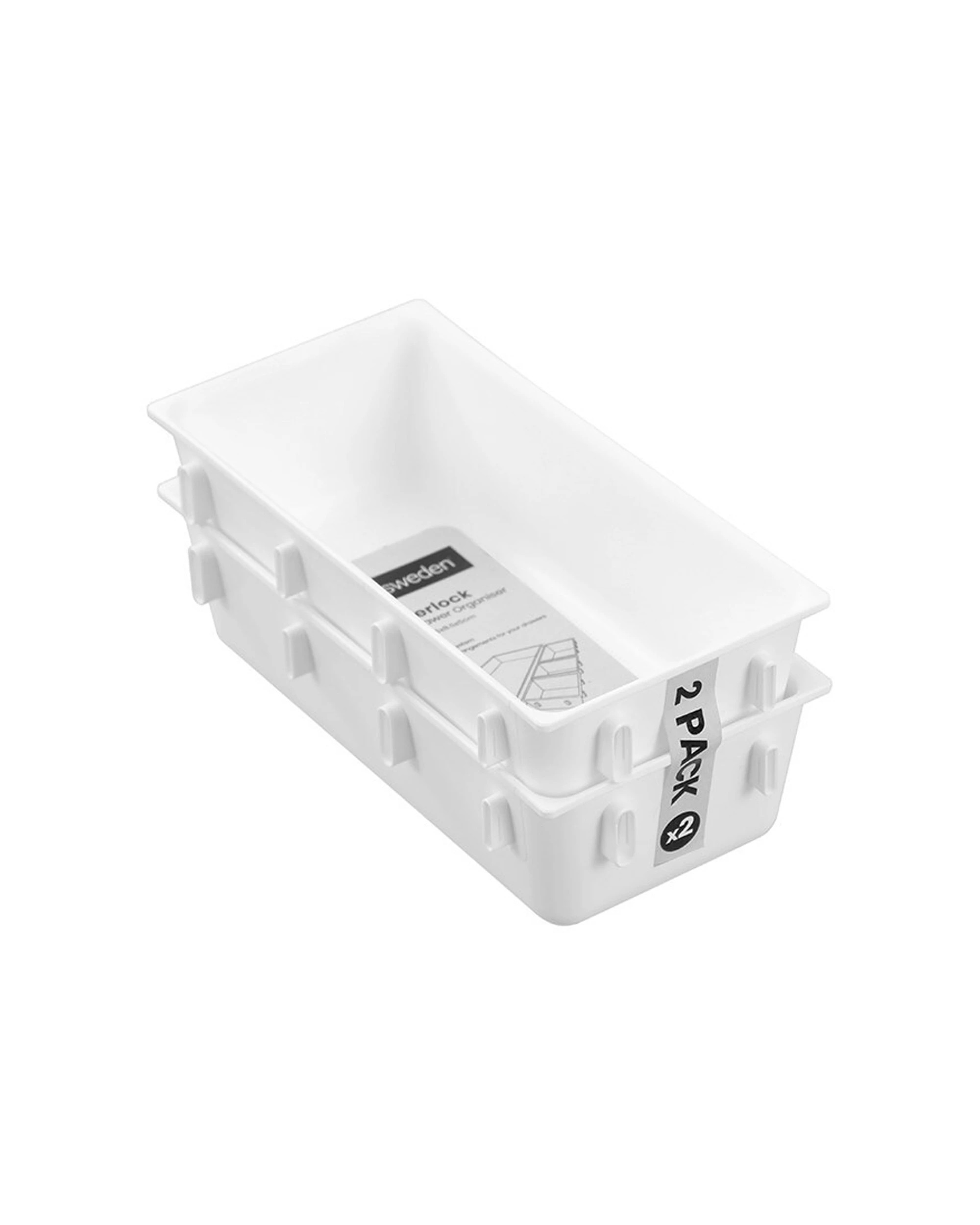 2 Boxsweden Interlock Drawer Organiser Square 17.5cm 24PK 2pc Modular Locking - Assorted, 2 of 6