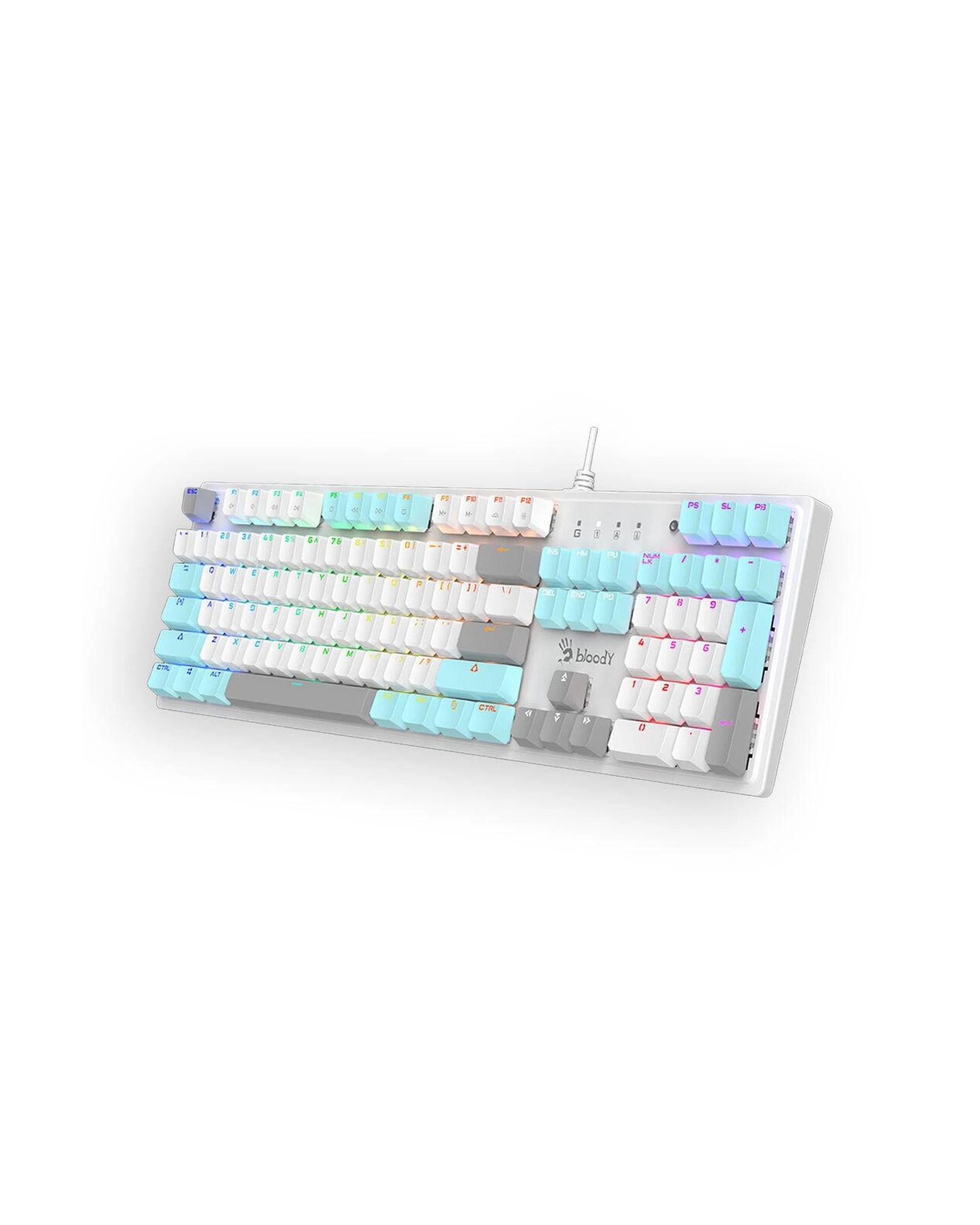2 Bloody S520N BLMS Icy White FullSize HighSpeed RGB Gaming Keyboard, 2 of 5