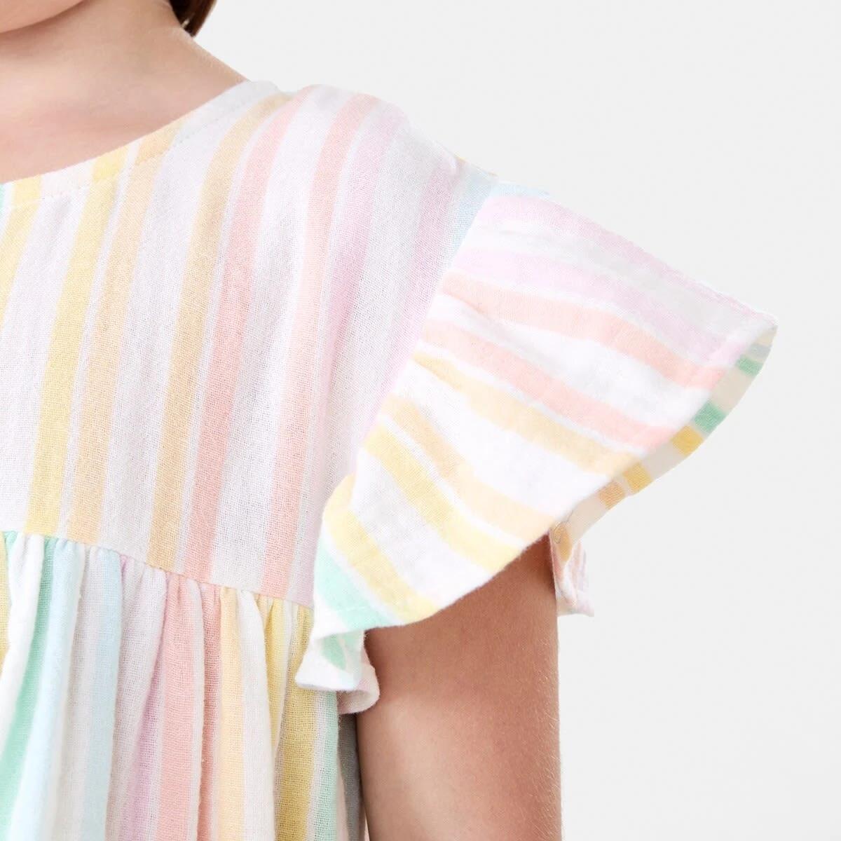 5 Woven Dress MULTI RAINBOW STRIPES WHITE, 5 of 7