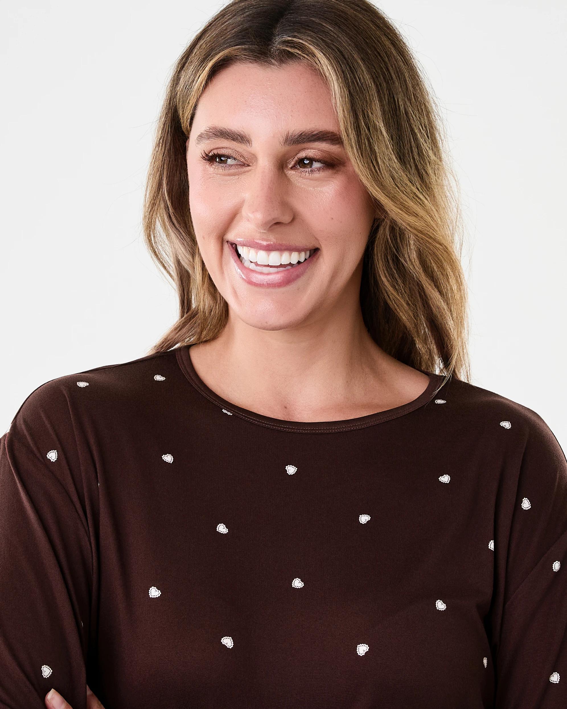 4 Long Sleeve Top and Pants Pyjama Set Dot Hearts, 4 of 6