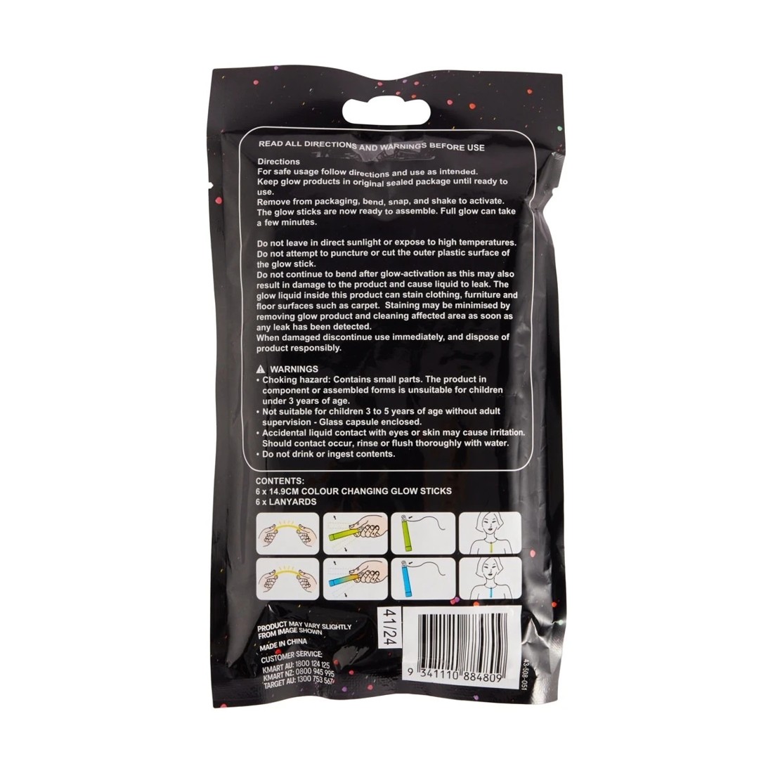 6 6 Piece Colour Changing Glow Sticks, 6 of 6