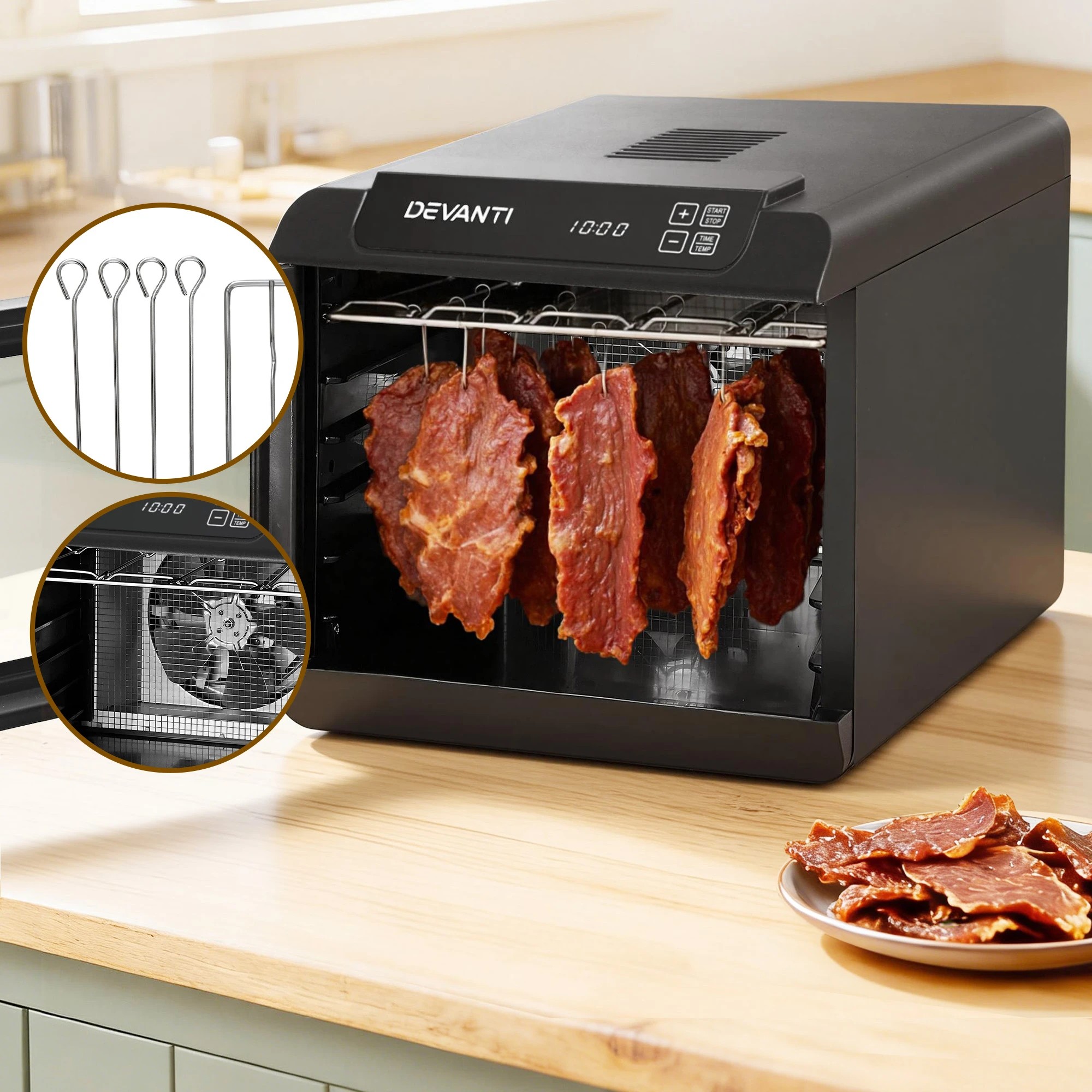 5 Devanti Food Dehydrator 6 Tray With Stainless Steel Hanging Rack - Multi, 5 of 8