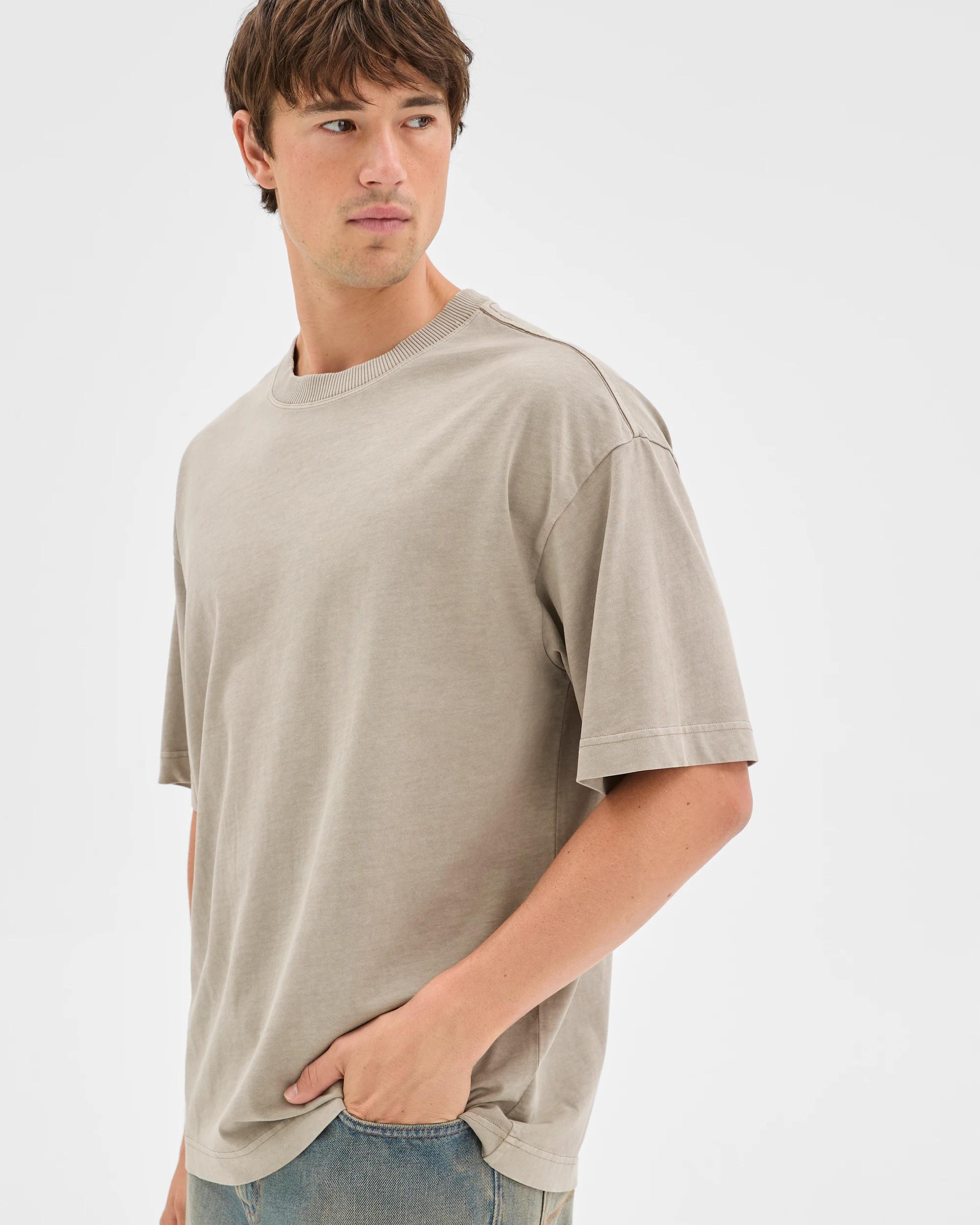 4 Commons Australian Cotton Boxy Heavyweight Core T-Shirt GREY, 4 of 6
