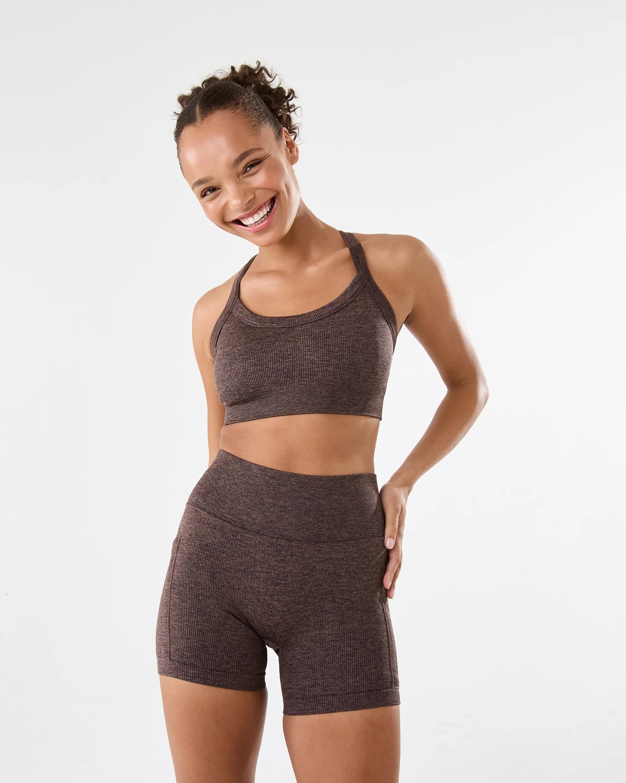 7 Active Womens Seamfree Pocket Bike Shorts Drk Espres, 7 of 7