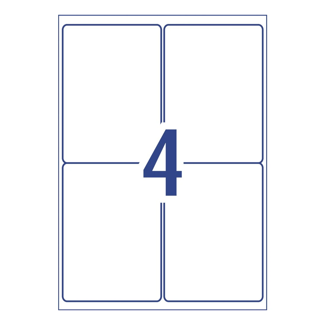 3 Avery 4UP Laser Weatherproof Shipping Labels White 10 Sheets, 3 of 3