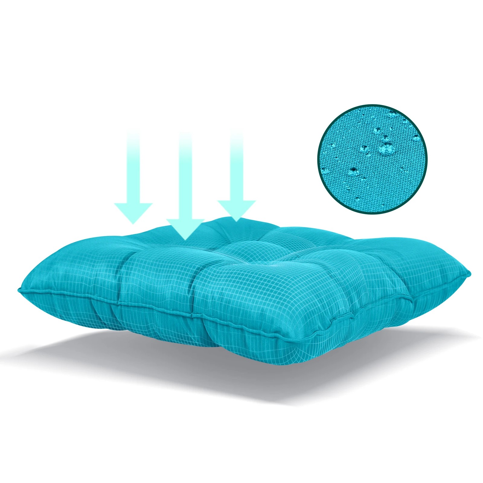 8 Alfordson Outdoor Lounge Set Patio Furniture Table and Chairs Glass Armchair - Blue, 8 of 10