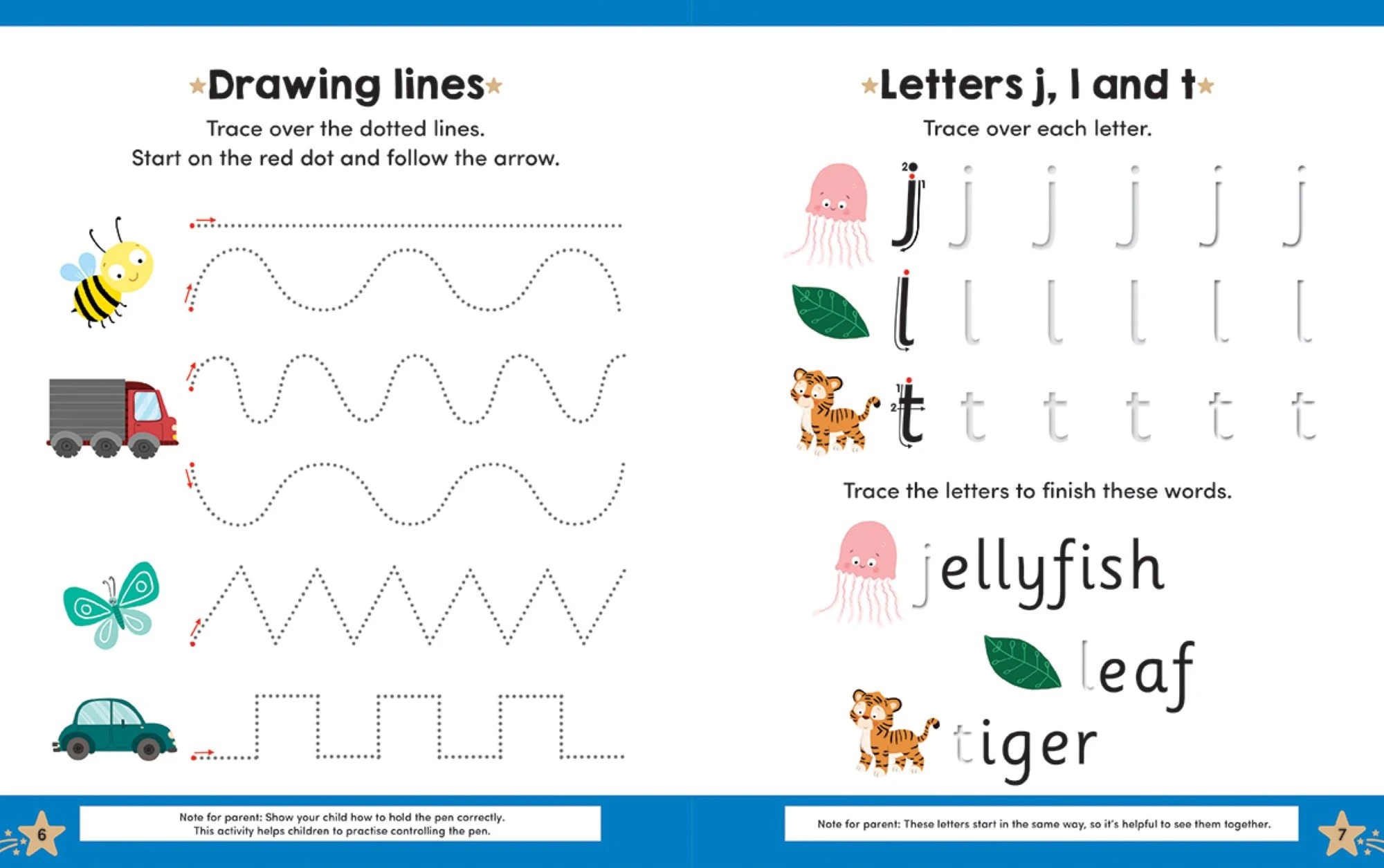 2 Gold Stars: Handwriting Magic Tracing Book, 2 of 3