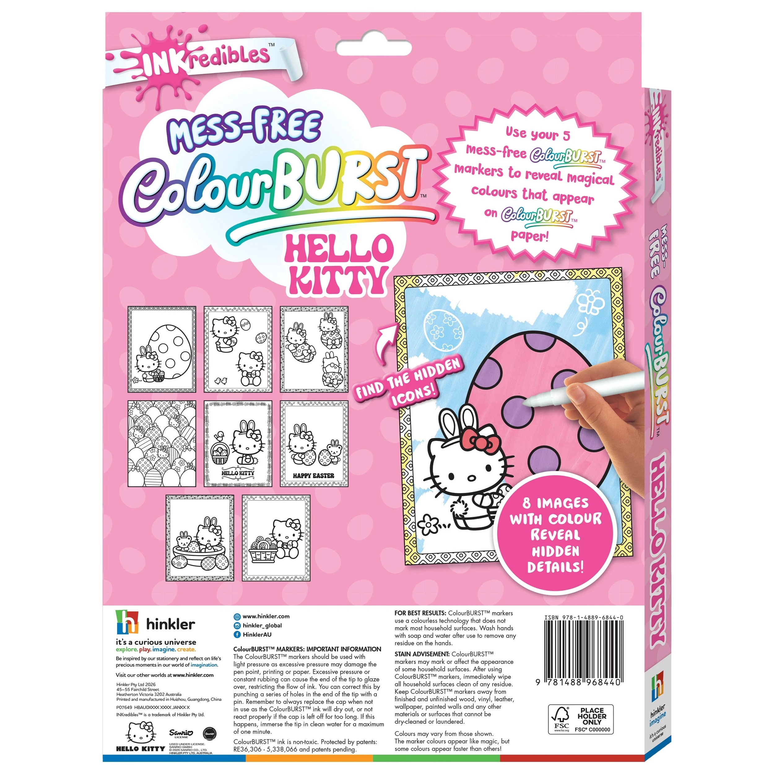 6 INKredibles Hello Kitty Mess-Free ColourBurst Activity Kit - Book, 6 of 6