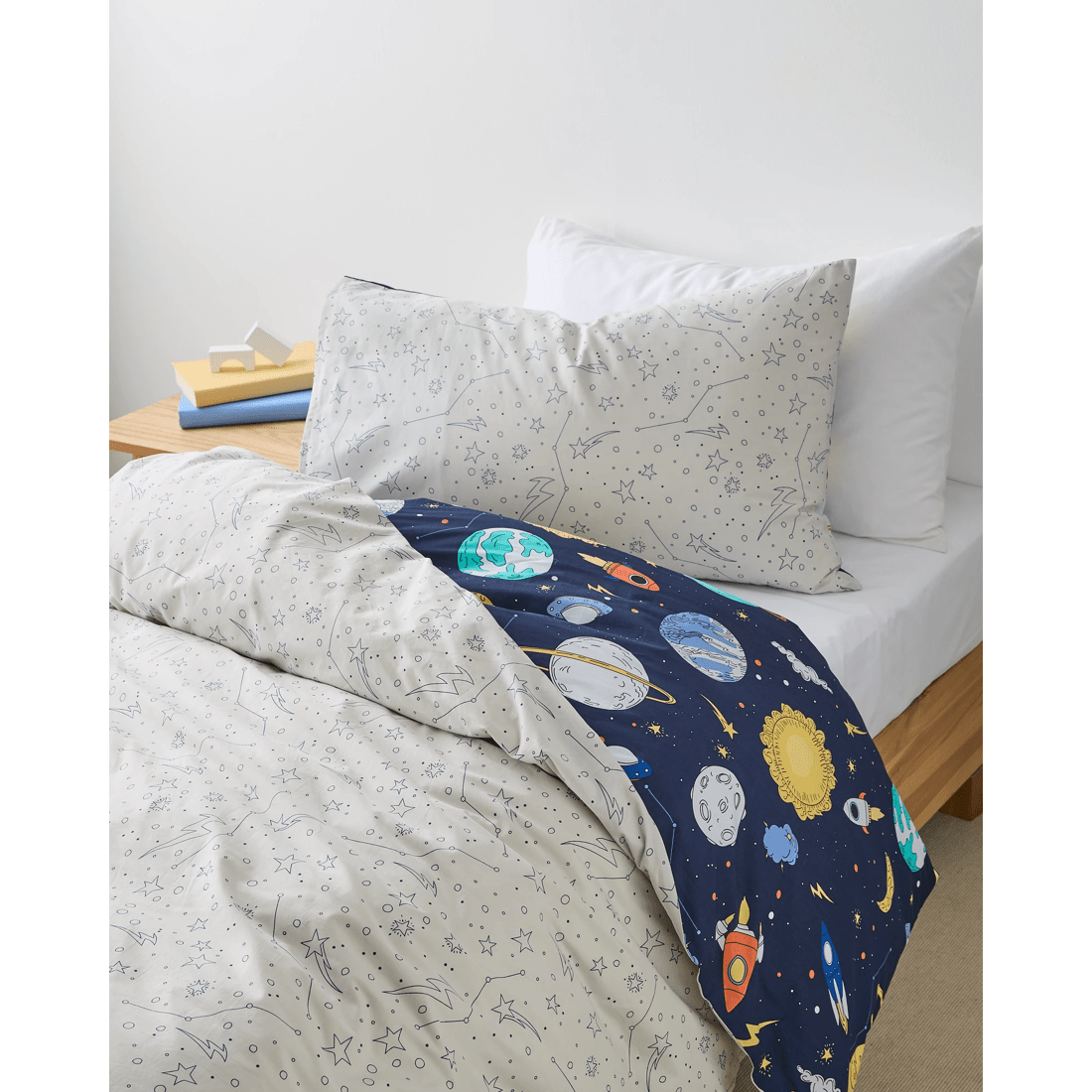 4 Target Apollo Space Australian Cotton Kids Quilt Cover Set
 - Single Bed
 - Blue, 4 of 6