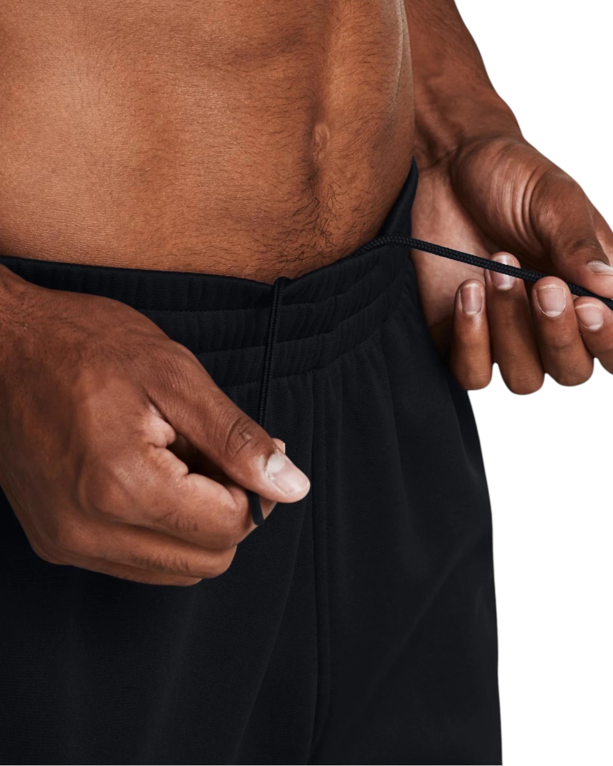 3 Under Armour Mens Essential Fleece Pants Black Joggers Athletic Trackies BLACK, 3 of 8