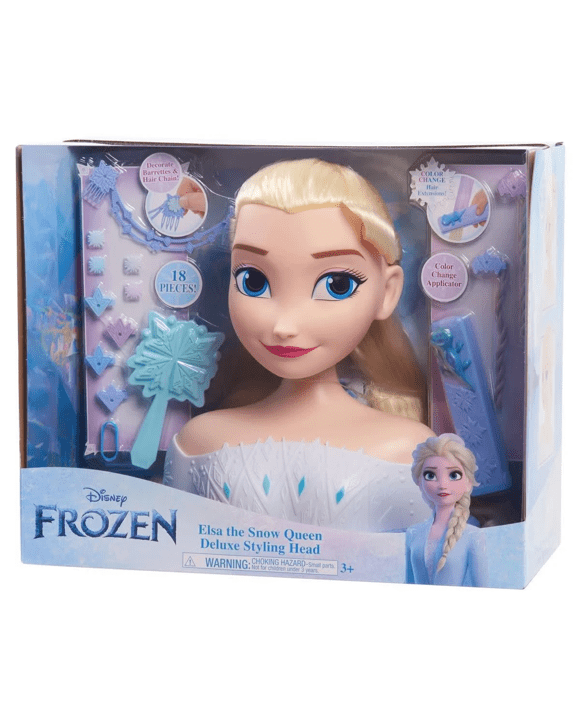 18 Piece Disney Frozen Elsa the Snow Queen Deluxe Styling Head