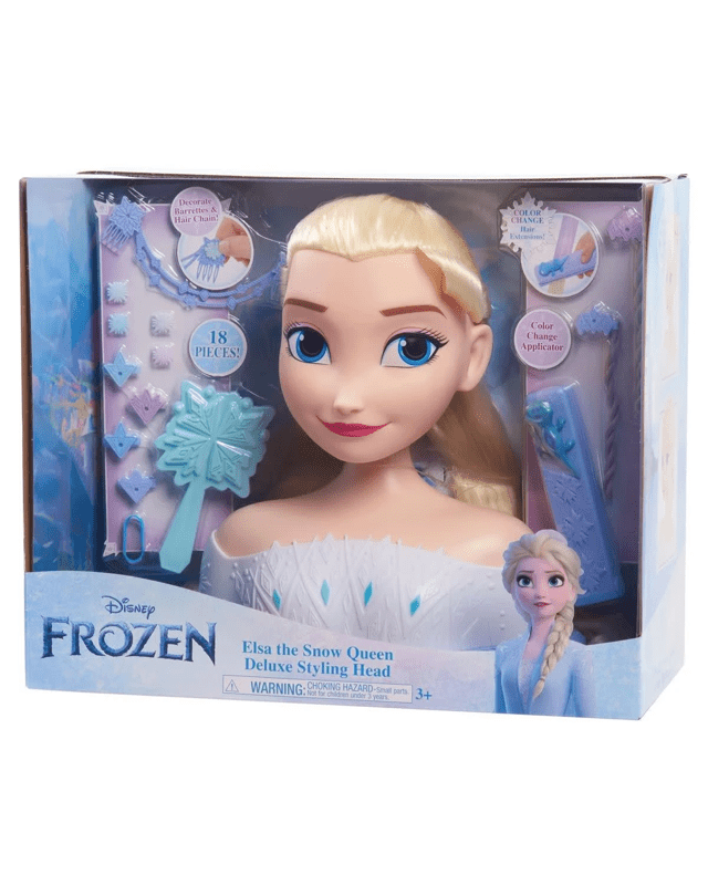 18 Piece Disney Frozen Elsa the Snow Queen Deluxe Styling Head Pla