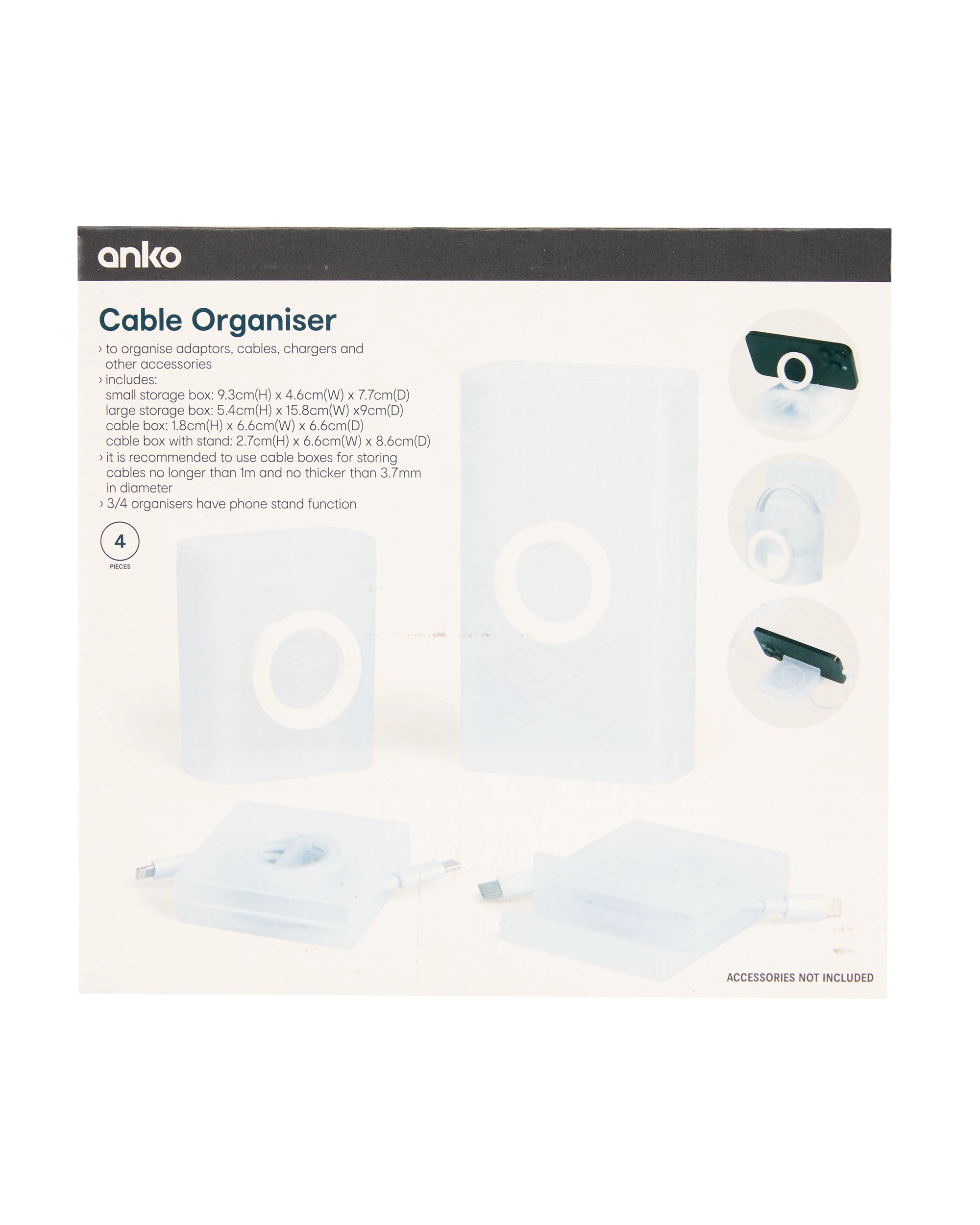 9 4 Piece Cable Organiser, 9 of 9