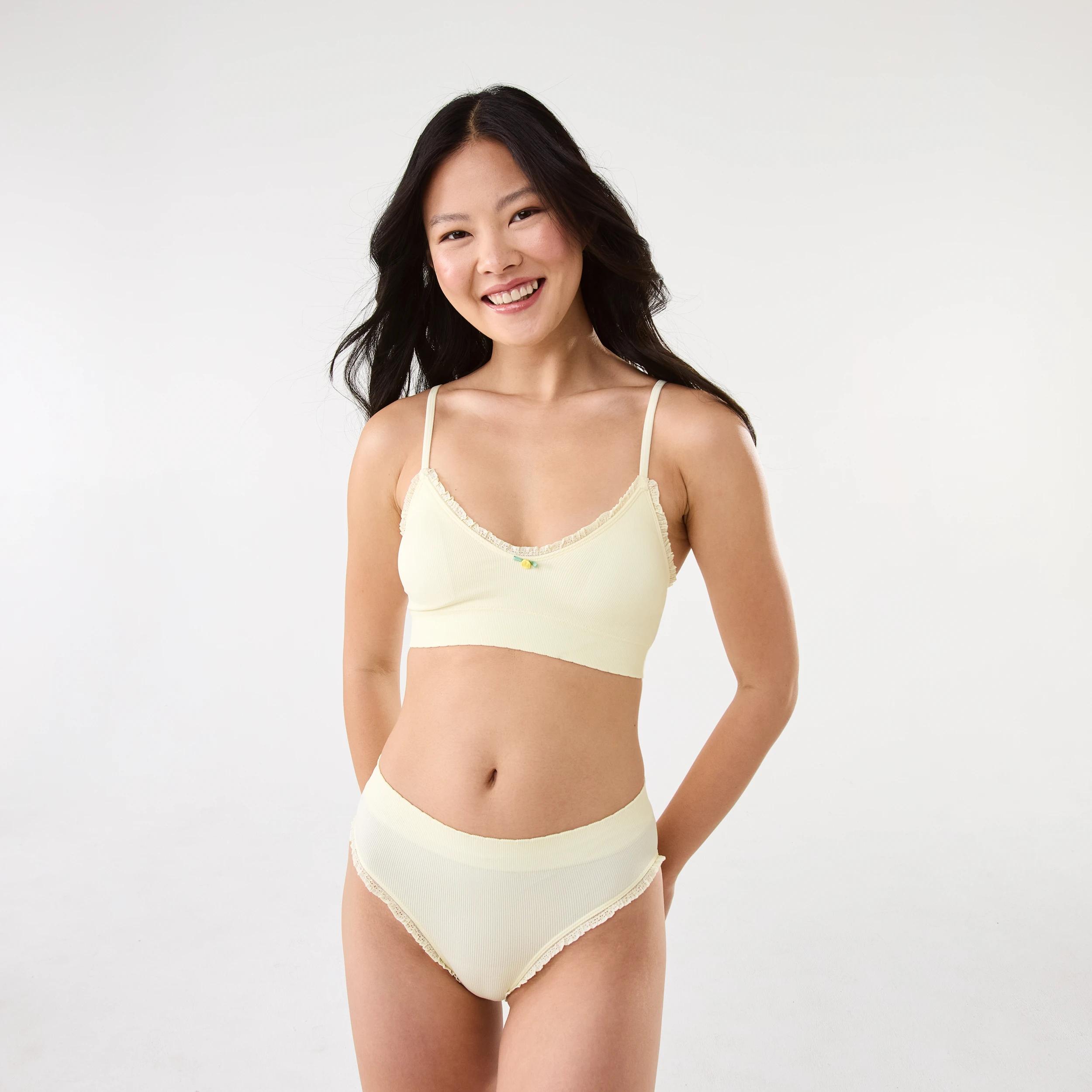 10 2 Pack Seamfree Rib Bralette Lemoncello, 10 of 10
