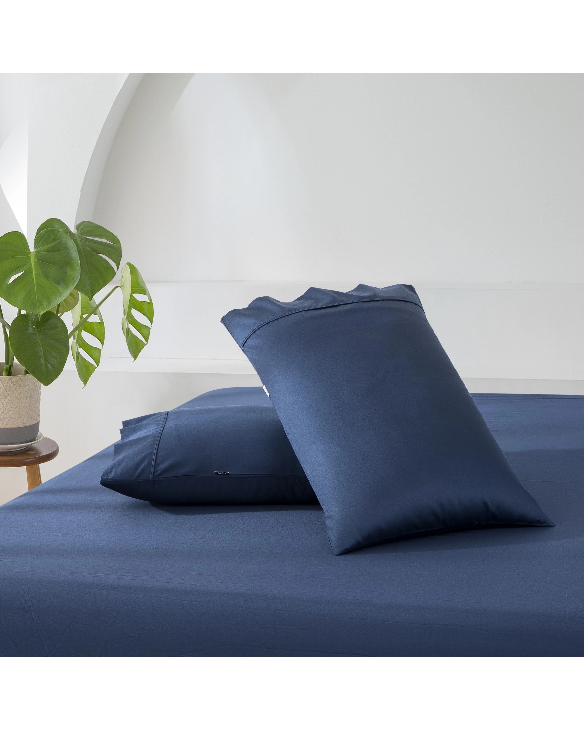 10 ESSN 500TC Cotton Sateen Fitted Sheet Set - King Bed - Navy, 10 of 10