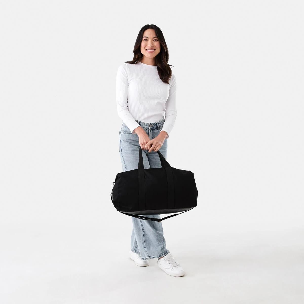 5 Canvas Weekender Bag Black, 5 of 5