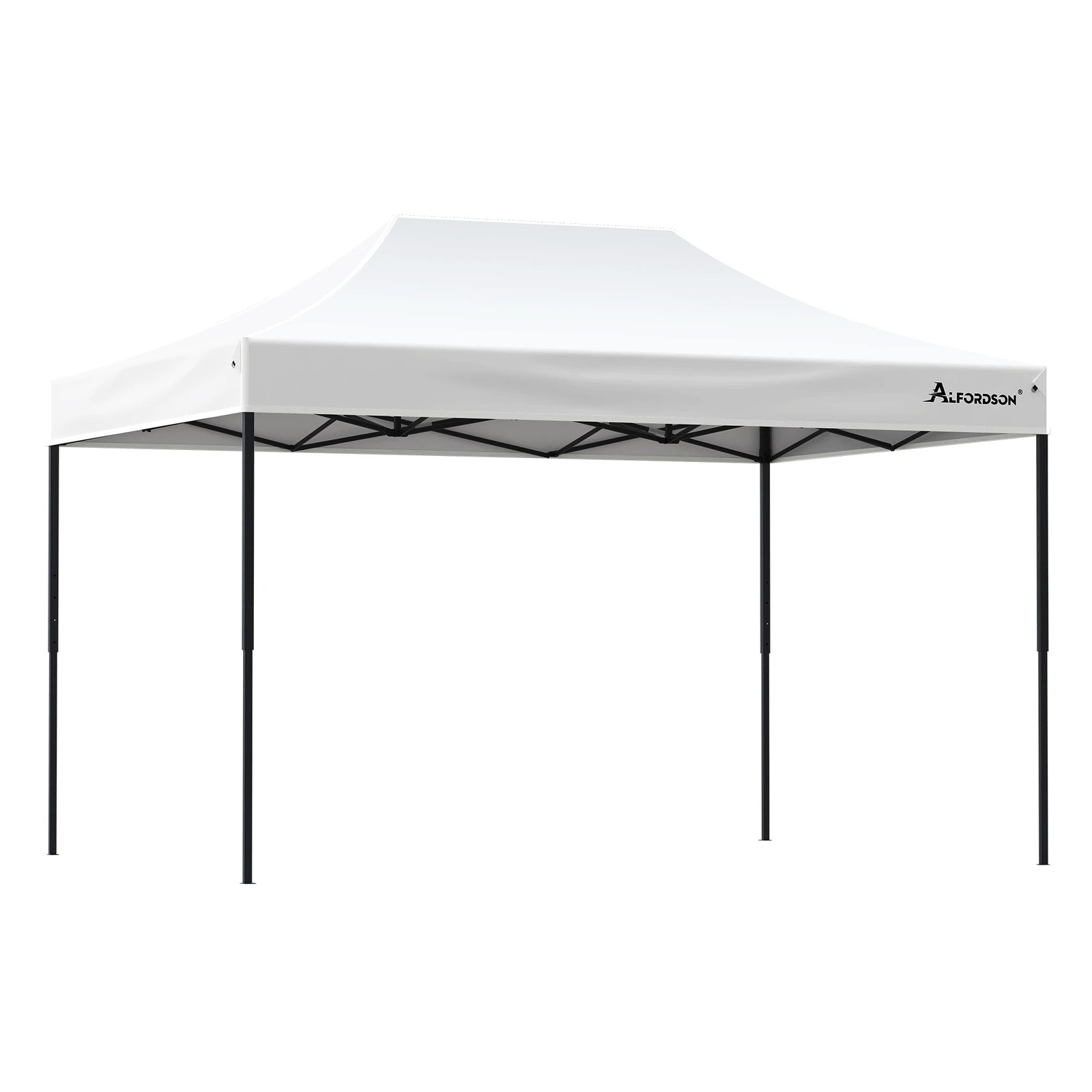1 Alfordson Gazebo 4.5x3m Pop Up Marquee 600D Oxford Folding Outdoor Tent - White, 1 of 9