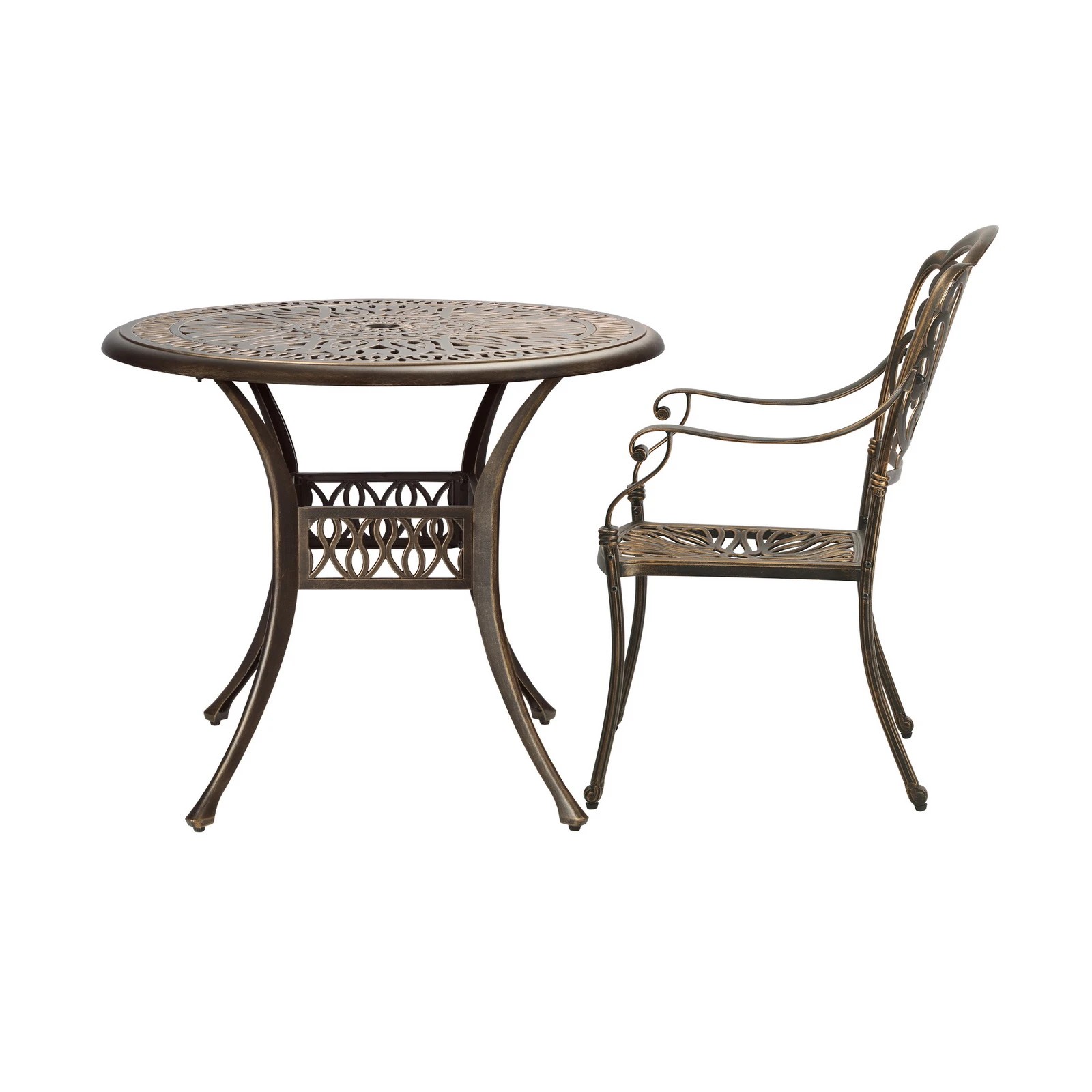 7 Livsip Outdoor Furniture 5 Piece Dining Set Chairs Table Bistro Set Patio Garden
 - Bronze, 7 of 10