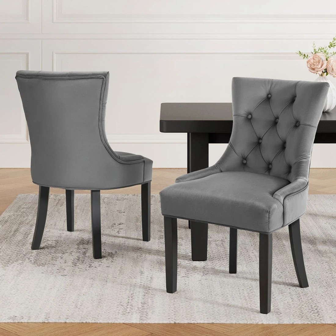 3 Artiss Dining Chairs Set of 2 - Grey, 3 of 5