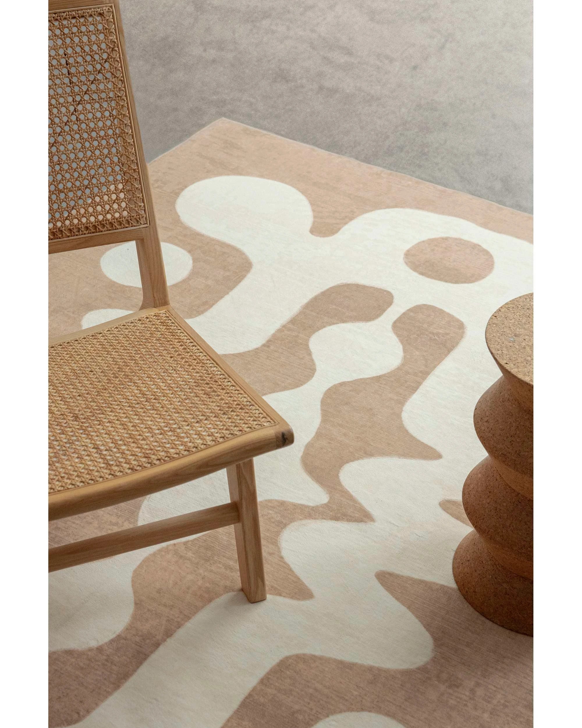 3 Loopsie Farino Abstract Washable Rug-370cm x 270cm - Beige, 3 of 8