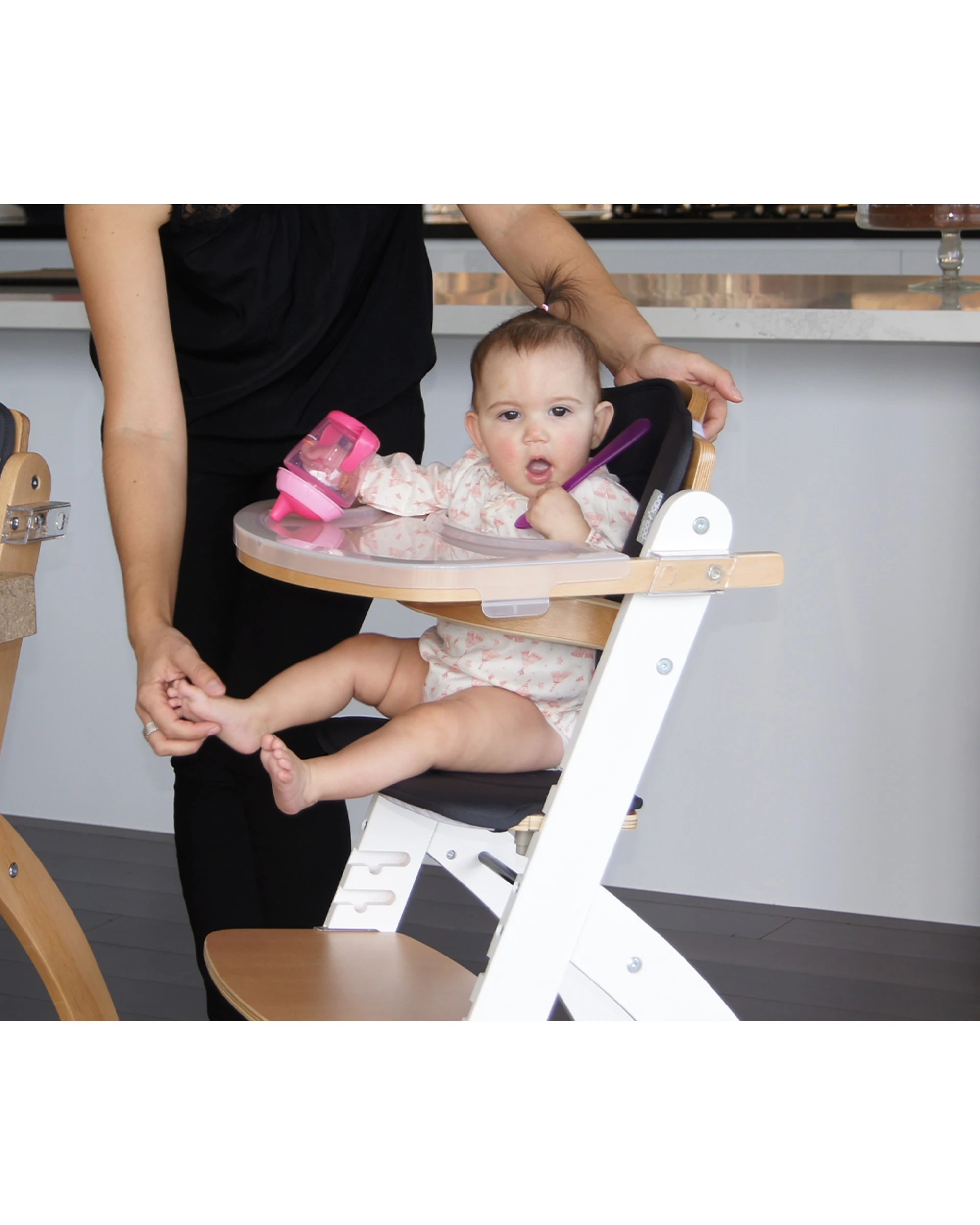 5 Babyhood Kaylula Ava Forever High Chair White/Beech - White Beech mix, Beech, 5 of 9