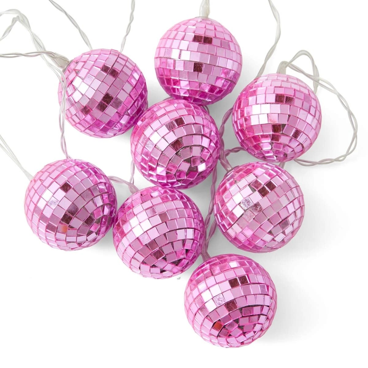 3 Pink Disco Ball String Lights, 3 of 8