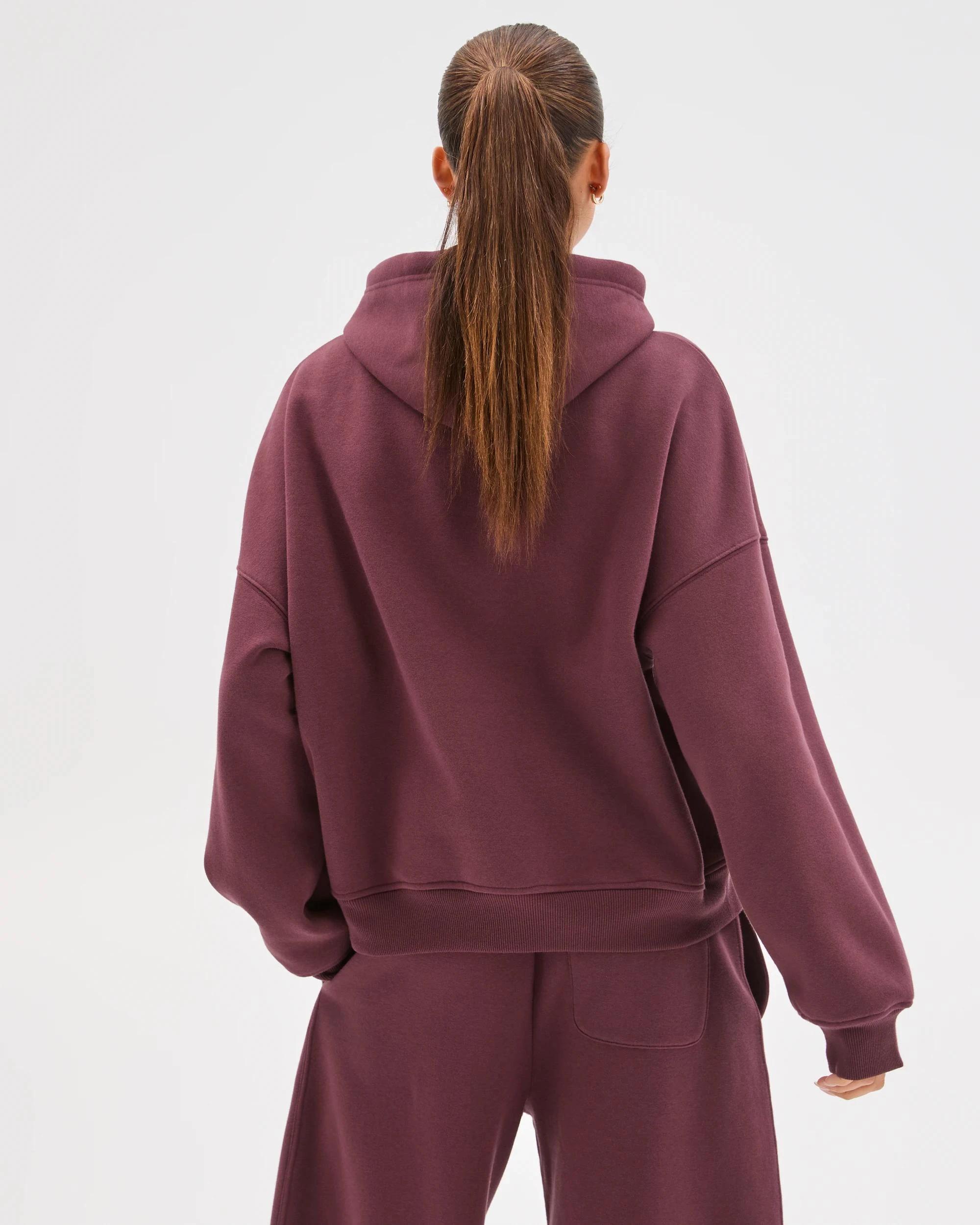 7 Lily Loves Australian Cotton Blend Hoodie BURGUNDY, 7 of 7