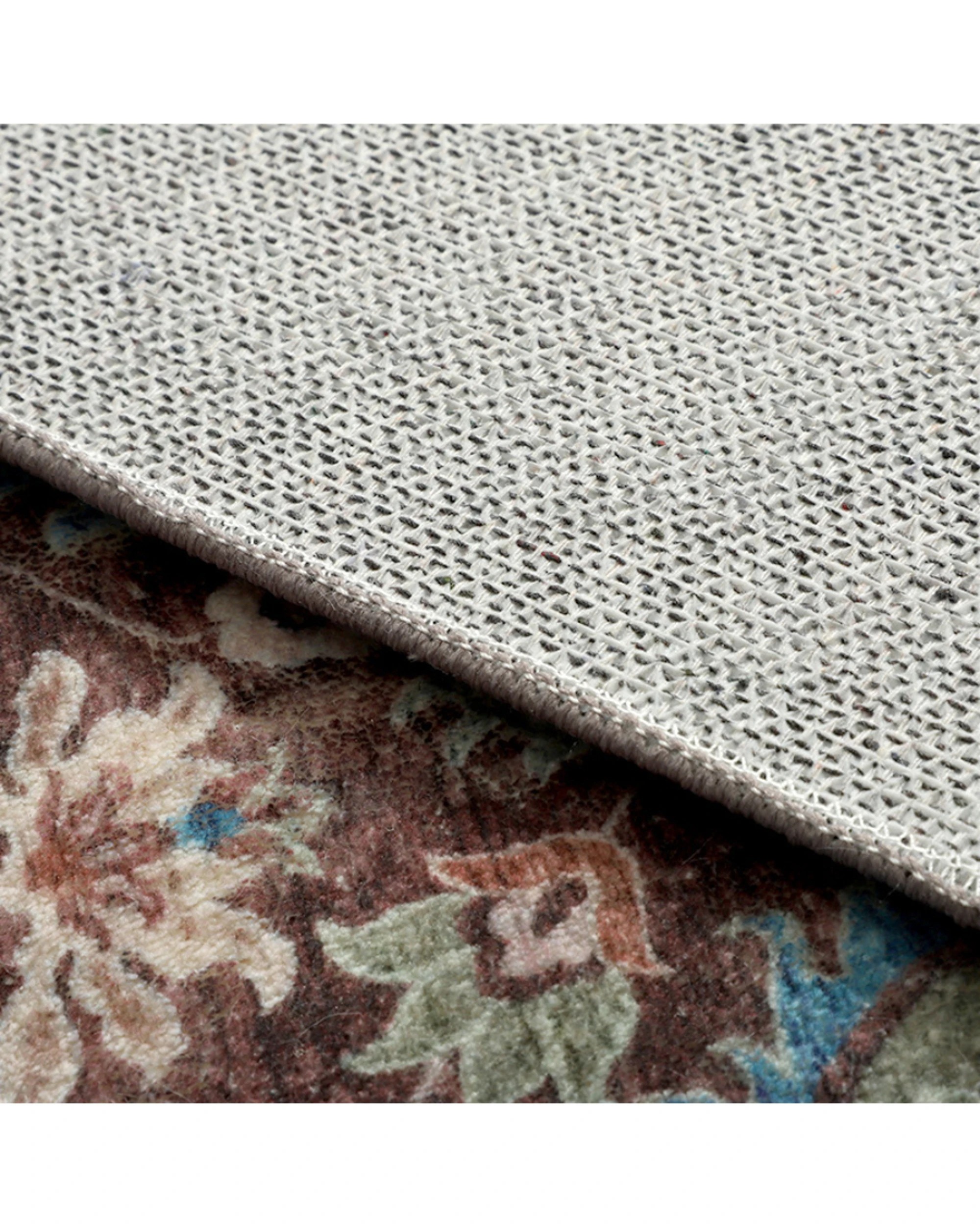 Fab Habitat Imna Traditional Machine Washable Rug 90cm x 150cm - Brown ...