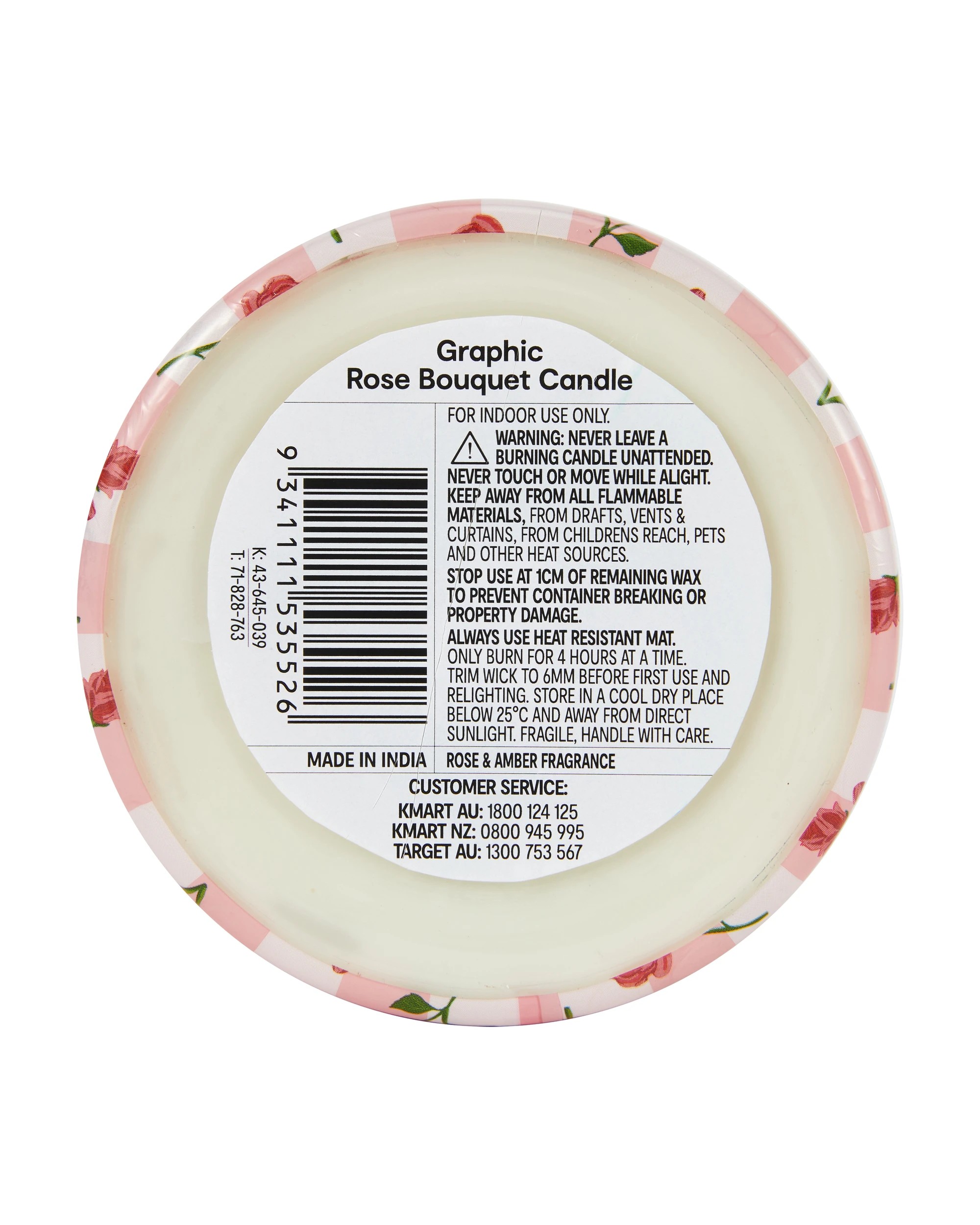 5 Graphic Rose Bouquet Fragrant Candle, 5 of 5