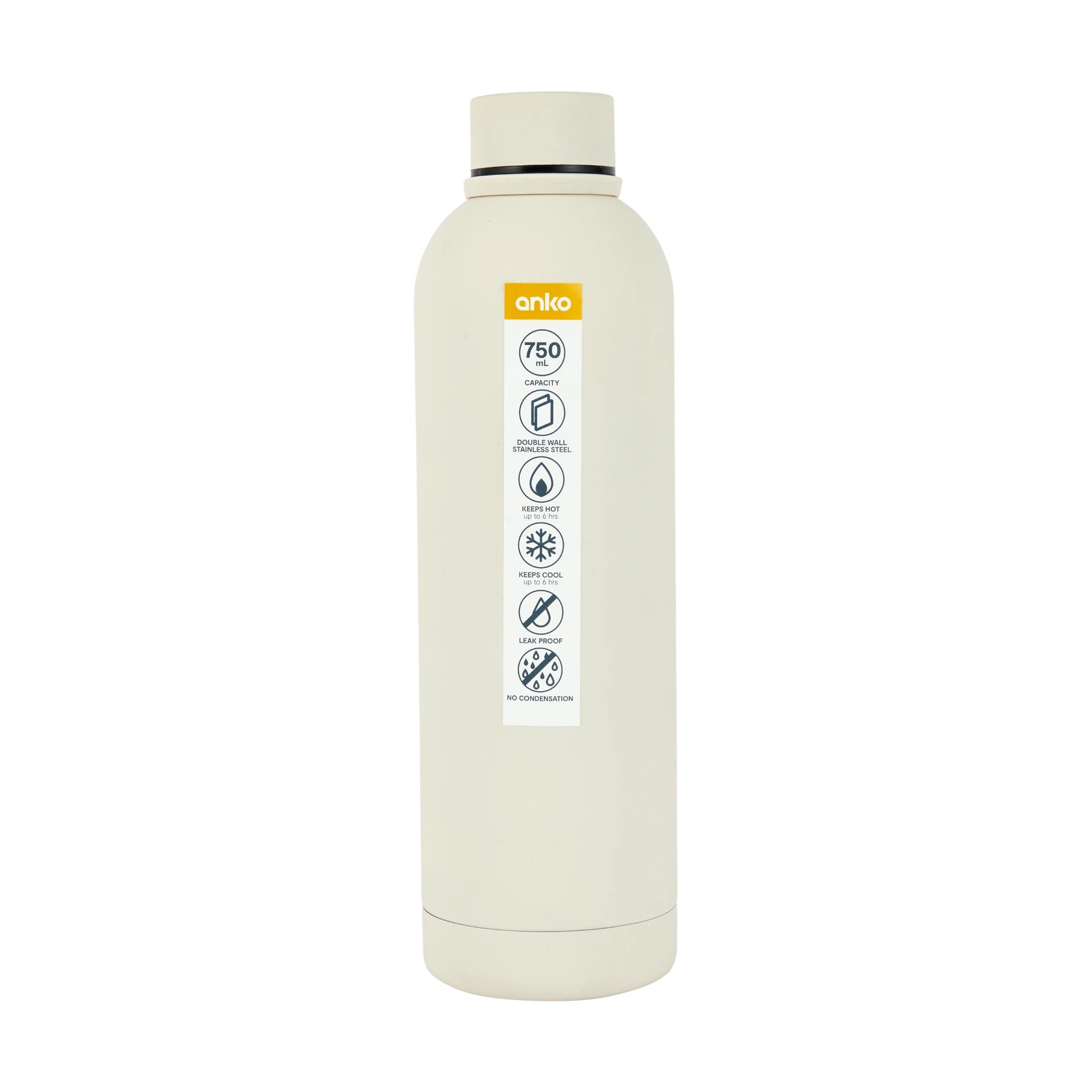 4 750ml Cream Soft Touch Drink Bottle, 4 of 4